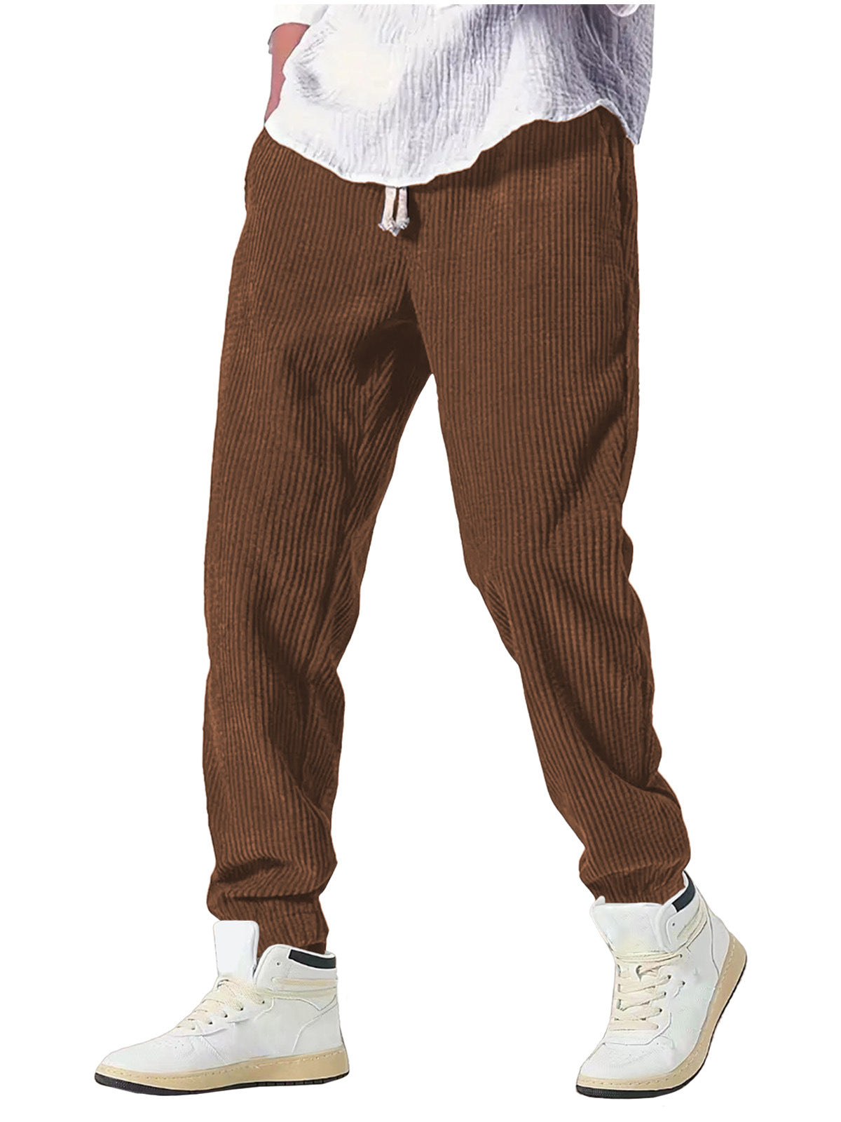 Men's Retro Fashion Corduroy Multi-pocket Narrow-leg Pants